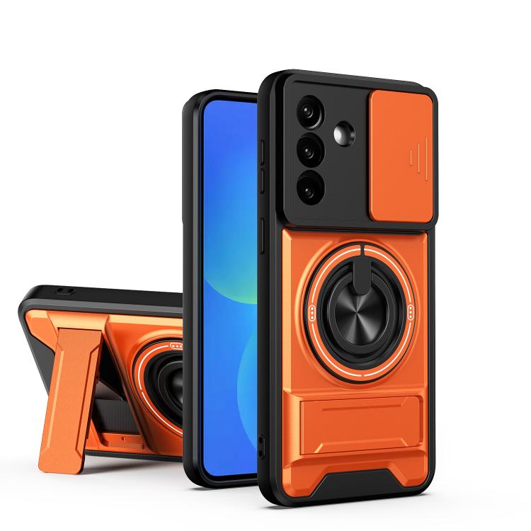 Custodia per telefono multifunzionale magnetica antiurto con finestra scorrevole per obiettivo., For Samsung Galaxy A57 5G, For Samsung Galaxy A37 5G, For Samsung Galaxy A27 5G, For Galaxy A07 4G
