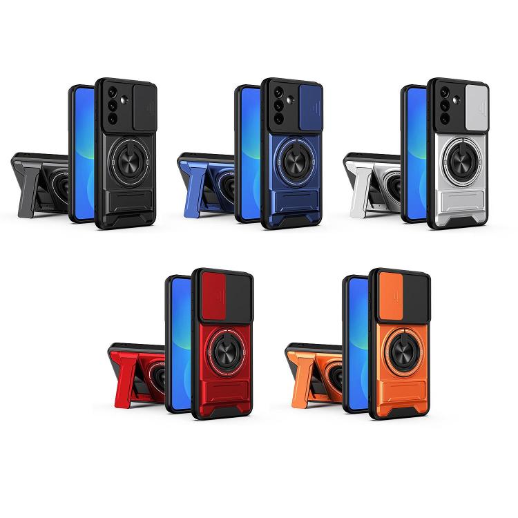 Custodia per telefono multifunzionale magnetica antiurto con finestra scorrevole per obiettivo., For Samsung Galaxy A57 5G, For Samsung Galaxy A37 5G, For Samsung Galaxy A27 5G, For Galaxy A07 4G