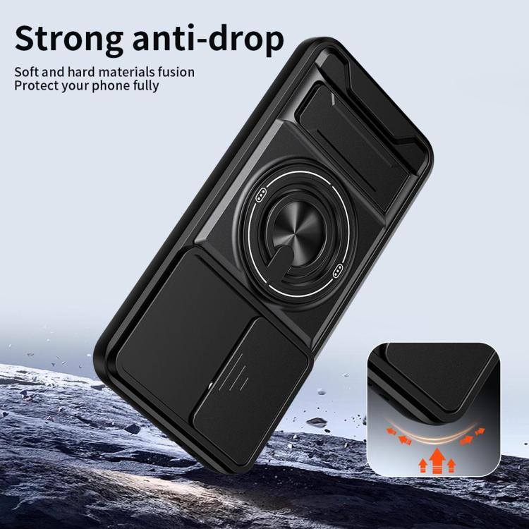 Custodia per telefono multifunzionale magnetica antiurto con finestra scorrevole per obiettivo., For Samsung Galaxy A57 5G, For Samsung Galaxy A37 5G, For Samsung Galaxy A27 5G, For Galaxy A07 4G