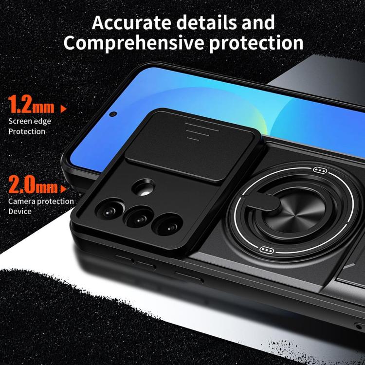 Custodia per telefono multifunzionale magnetica antiurto con finestra scorrevole per obiettivo., For Samsung Galaxy A57 5G, For Samsung Galaxy A37 5G, For Samsung Galaxy A27 5G, For Galaxy A07 4G
