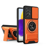 Custodia per telefono multifunzionale magnetica antiurto con finestra scorrevole per obiettivo., For Galaxy A32 4G, For Galaxy A72 4G / 5G, For Galaxy A52 5G