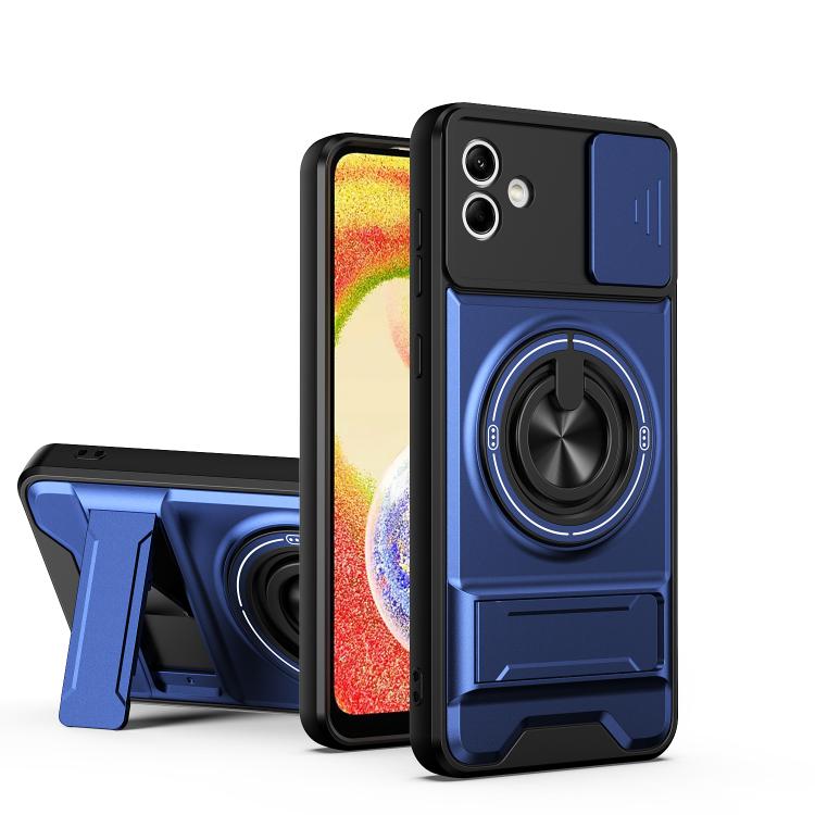 Custodia per telefono multifunzionale magnetica antiurto con finestra scorrevole per obiettivo., For Galaxy A54 5G, For Galaxy A04e, For Galaxy A14 5G, For Galaxy A04 4G