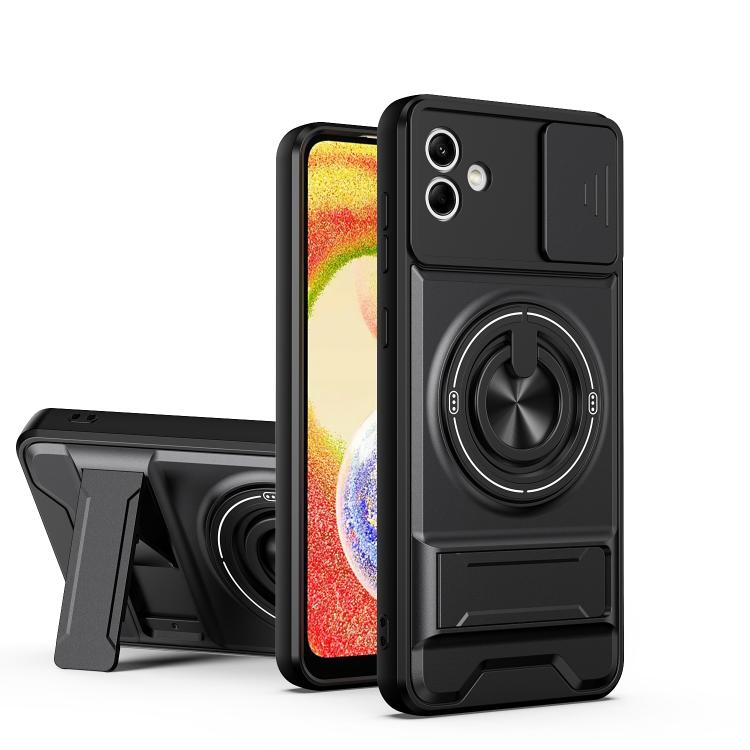 Custodia per telefono multifunzionale magnetica antiurto con finestra scorrevole per obiettivo., For Galaxy A54 5G, For Galaxy A04e, For Galaxy A14 5G, For Galaxy A04 4G