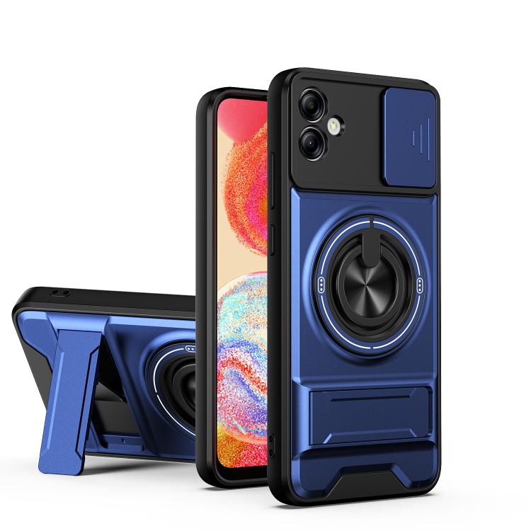 Custodia per telefono multifunzionale magnetica antiurto con finestra scorrevole per obiettivo., For Galaxy A54 5G, For Galaxy A04e, For Galaxy A14 5G, For Galaxy A04 4G