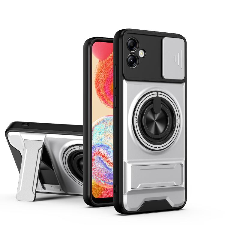 Custodia per telefono multifunzionale magnetica antiurto con finestra scorrevole per obiettivo., For Galaxy A54 5G, For Galaxy A04e, For Galaxy A14 5G, For Galaxy A04 4G