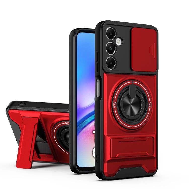Custodia per telefono multifunzionale magnetica antiurto con finestra scorrevole per obiettivo., For Galaxy A55 5G, For Galaxy A05, For Galaxy A05s 4G, For Samsung Galaxy A25 5G