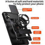 Custodia per telefono multifunzionale magnetica antiurto con finestra scorrevole per obiettivo., For Galaxy A06 5G, For Galaxy A56 5G, For Samsung Galaxy A26 5G, For Samsung Galaxy A36 5G