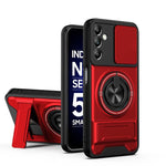Custodia per telefono multifunzionale magnetica antiurto con finestra scorrevole per obiettivo., For Galaxy A54 5G, For Galaxy A04e, For Galaxy A14 5G, For Galaxy A04 4G