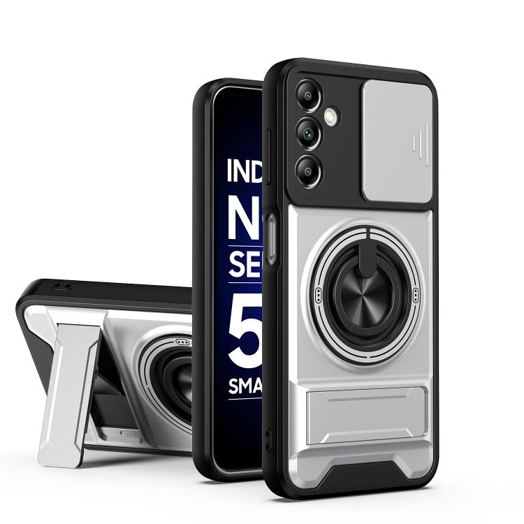 Custodia per telefono multifunzionale magnetica antiurto con finestra scorrevole per obiettivo., For Galaxy A54 5G, For Galaxy A04e, For Galaxy A14 5G, For Galaxy A04 4G