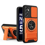 Custodia per telefono multifunzionale magnetica antiurto con finestra scorrevole per obiettivo., For Galaxy A54 5G, For Galaxy A04e, For Galaxy A14 5G, For Galaxy A04 4G