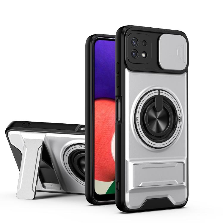 Custodia per telefono multifunzionale magnetica antiurto con finestra scorrevole per obiettivo., For Galaxy A53 5G, For Galaxy A73 5G, For Samsung Galaxy A13 4G, For Galaxy A22 5G