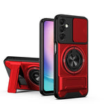 Custodia per telefono multifunzionale magnetica antiurto con finestra scorrevole per obiettivo., For Galaxy A25 5G, For Galaxy A24 4G, For Galaxy A23 5G, For Samsung Galaxy A34 5G