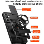 Custodia per telefono multifunzionale magnetica antiurto con finestra scorrevole per obiettivo., For Galaxy A25 5G, For Galaxy A24 4G, For Galaxy A23 5G, For Samsung Galaxy A34 5G
