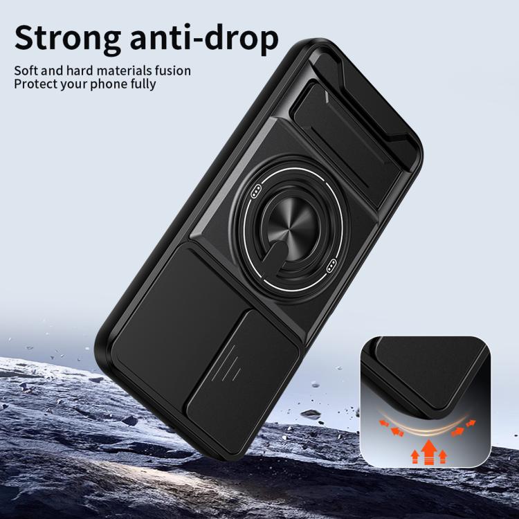 Custodia per telefono multifunzionale magnetica antiurto con finestra scorrevole per obiettivo., For Galaxy A25 5G, For Galaxy A24 4G, For Galaxy A23 5G, For Samsung Galaxy A34 5G