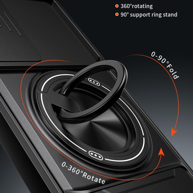 Custodia per telefono multifunzionale magnetica antiurto con finestra scorrevole per obiettivo., For Galaxy A25 5G, For Galaxy A24 4G, For Galaxy A23 5G, For Samsung Galaxy A34 5G