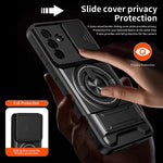 Custodia per telefono multifunzionale magnetica antiurto con finestra scorrevole per obiettivo., For Galaxy A36 5G, For Samsung Galaxy A16 5G, For Samsung Galaxy A15 5G, For Samsung Galaxy A55 5G