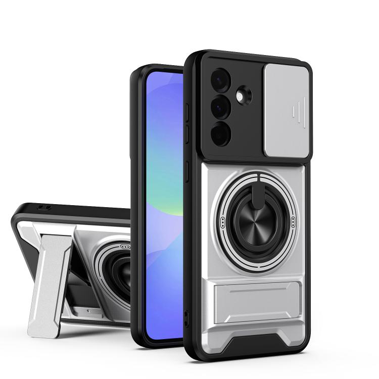 Custodia per telefono multifunzionale magnetica antiurto con finestra scorrevole per obiettivo., For Galaxy A36 5G, For Samsung Galaxy A16 5G, For Samsung Galaxy A15 5G, For Samsung Galaxy A55 5G