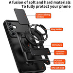 Custodia per telefono multifunzionale magnetica antiurto con finestra scorrevole per obiettivo., For Galaxy A55 5G, For Galaxy A05, For Galaxy A05s 4G, For Samsung Galaxy A25 5G