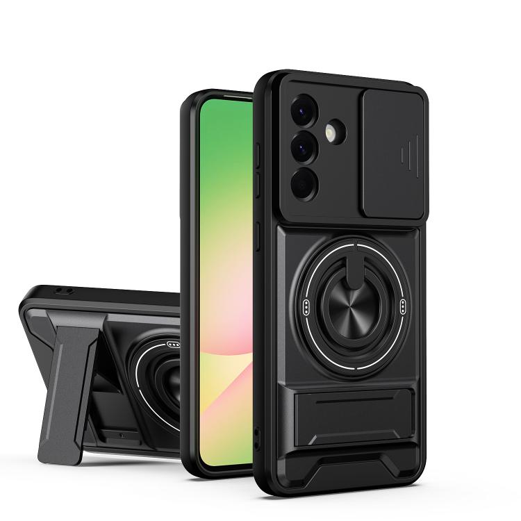 Custodia per telefono multifunzionale magnetica antiurto con finestra scorrevole per obiettivo., For Galaxy A06 5G, For Galaxy A56 5G, For Samsung Galaxy A26 5G, For Samsung Galaxy A36 5G