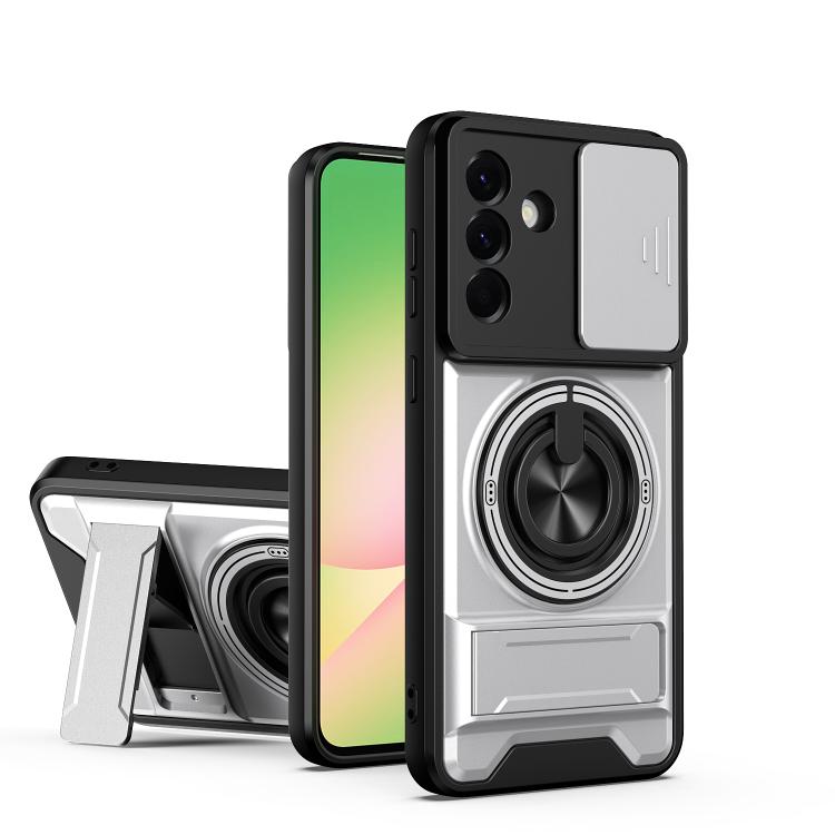 Custodia per telefono multifunzionale magnetica antiurto con finestra scorrevole per obiettivo., For Galaxy A06 5G, For Galaxy A56 5G, For Samsung Galaxy A26 5G, For Samsung Galaxy A36 5G