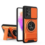 Custodia per telefono multifunzionale magnetica antiurto con finestra scorrevole per obiettivo., For Galaxy A53 5G, For Galaxy A73 5G, For Samsung Galaxy A13 4G, For Galaxy A22 5G