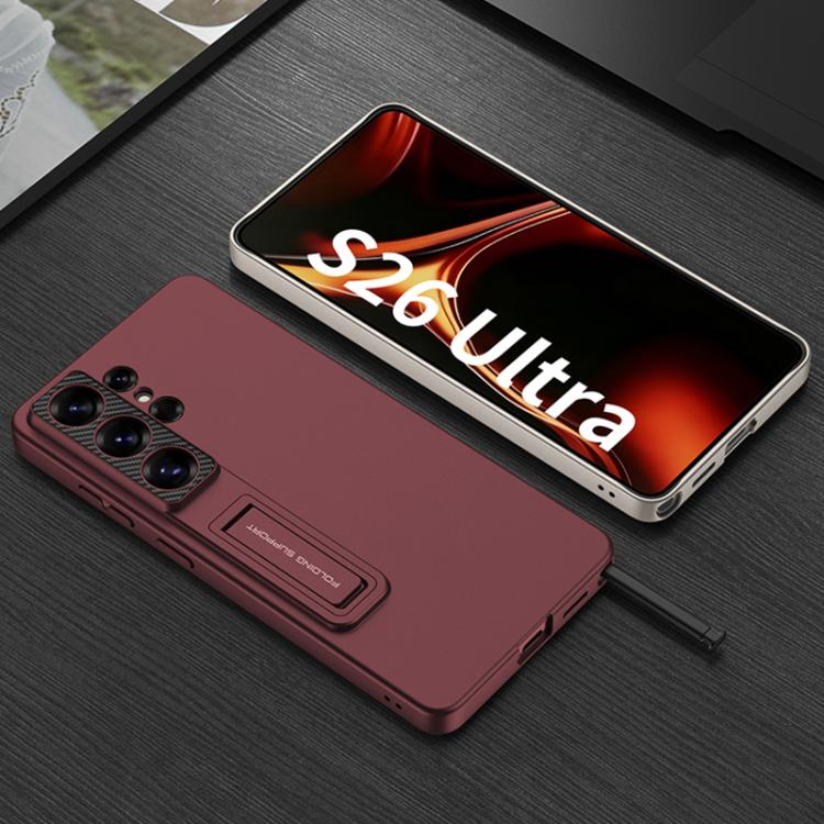 Custodia per telefono GKK ultra sottile a copertura totale con supporto, For Samsung Galaxy S26 Ultra 5G