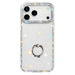 Porta anelli con strass, custodia per telefono ibrida IMD PC TPU a doppio lato, For iPhone 17 Pro Max, For iPhone 17 Pro, For iPhone 17, For iPhone Air