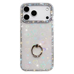 Porta anelli con strass, custodia per telefono ibrida IMD PC TPU a doppio lato, For iPhone 17 Pro Max, For iPhone 17 Pro, For iPhone 17, For iPhone Air