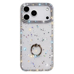 Porta anelli con strass, custodia per telefono ibrida IMD PC TPU a doppio lato, For iPhone 17 Pro Max, For iPhone 17 Pro, For iPhone 17, For iPhone Air