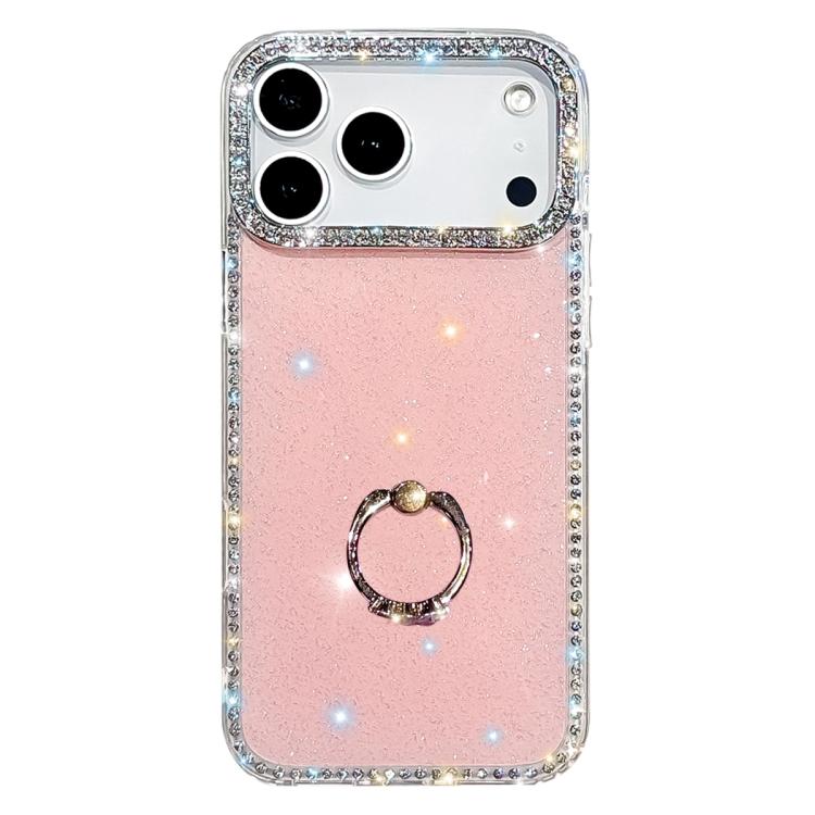 Porta anelli con strass, custodia per telefono ibrida IMD PC TPU a doppio lato, For iPhone 17 Pro Max, For iPhone 17 Pro, For iPhone 17, For iPhone Air