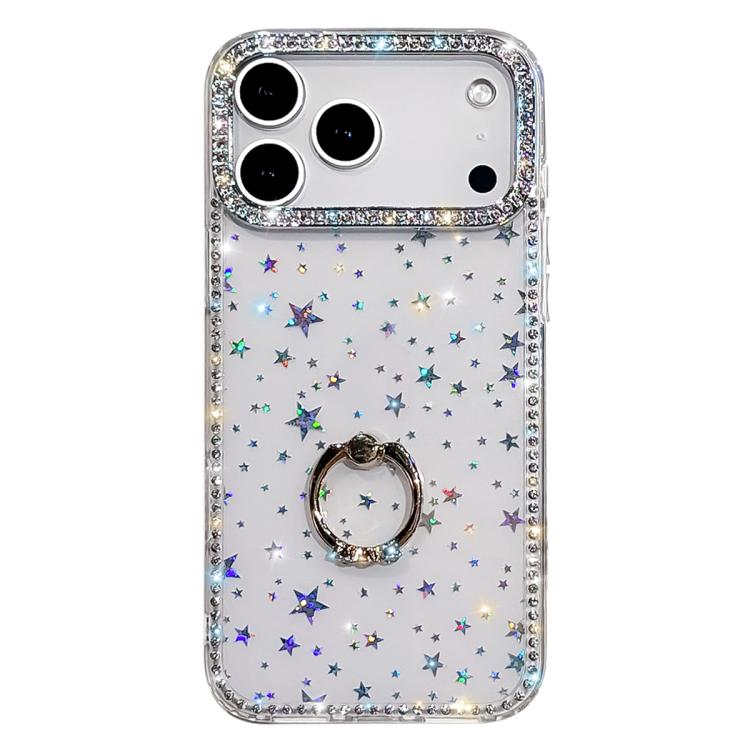 Porta anelli con strass, custodia per telefono ibrida IMD PC TPU a doppio lato, For iPhone 17 Pro Max, For iPhone 17 Pro, For iPhone 17, For iPhone Air