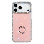 Porta anelli con strass, custodia per telefono ibrida IMD PC TPU a doppio lato, For iPhone 17 Pro Max, For iPhone 17 Pro, For iPhone 17, For iPhone Air
