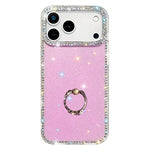 Porta anelli con strass, custodia per telefono ibrida IMD PC TPU a doppio lato, For iPhone 17 Pro Max, For iPhone 17 Pro, For iPhone 17, For iPhone Air