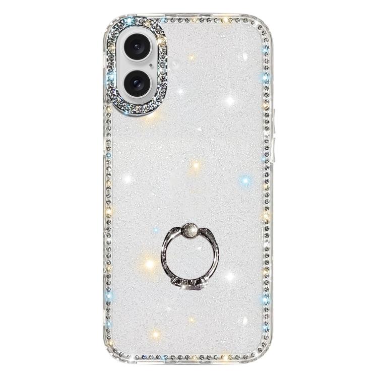 Porta anelli con strass, custodia per telefono ibrida IMD PC TPU a doppio lato, For iPhone 17 Pro Max, For iPhone 17 Pro, For iPhone 17, For iPhone Air