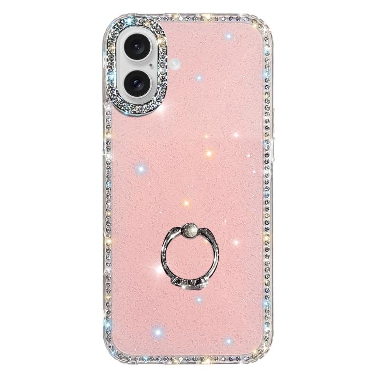 Porta anelli con strass, custodia per telefono ibrida IMD PC TPU a doppio lato, For iPhone 17 Pro Max, For iPhone 17 Pro, For iPhone 17, For iPhone Air