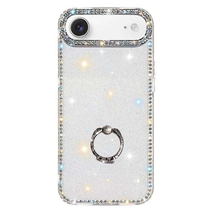 Porta anelli con strass, custodia per telefono ibrida IMD PC TPU a doppio lato, For iPhone 17 Pro Max, For iPhone 17 Pro, For iPhone 17, For iPhone Air