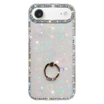 Porta anelli con strass, custodia per telefono ibrida IMD PC TPU a doppio lato, For iPhone 17 Pro Max, For iPhone 17 Pro, For iPhone 17, For iPhone Air