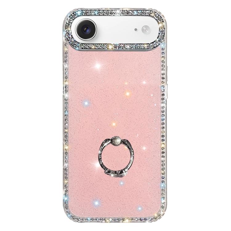 Porta anelli con strass, custodia per telefono ibrida IMD PC TPU a doppio lato, For iPhone 17 Pro Max, For iPhone 17 Pro, For iPhone 17, For iPhone Air