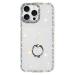 Porta anelli con strass, custodia per telefono ibrida IMD PC TPU a doppio lato, For iPhone 16 Pro Max, For iPhone 16 Pro, For iPhone 16 Plus, For iPhone 16