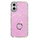 Porta anelli con strass, custodia per telefono ibrida IMD PC TPU a doppio lato, For iPhone 16 Pro Max, For iPhone 16 Pro, For iPhone 16 Plus, For iPhone 16