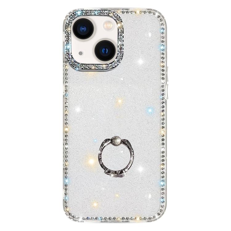 Porta anelli con strass, custodia per telefono ibrida IMD PC TPU a doppio lato, For iPhone 13