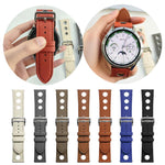 Cinturino per orologio xDfind in pelle vegana con foro piatto e texture per il palmo., 20mm, 22mm