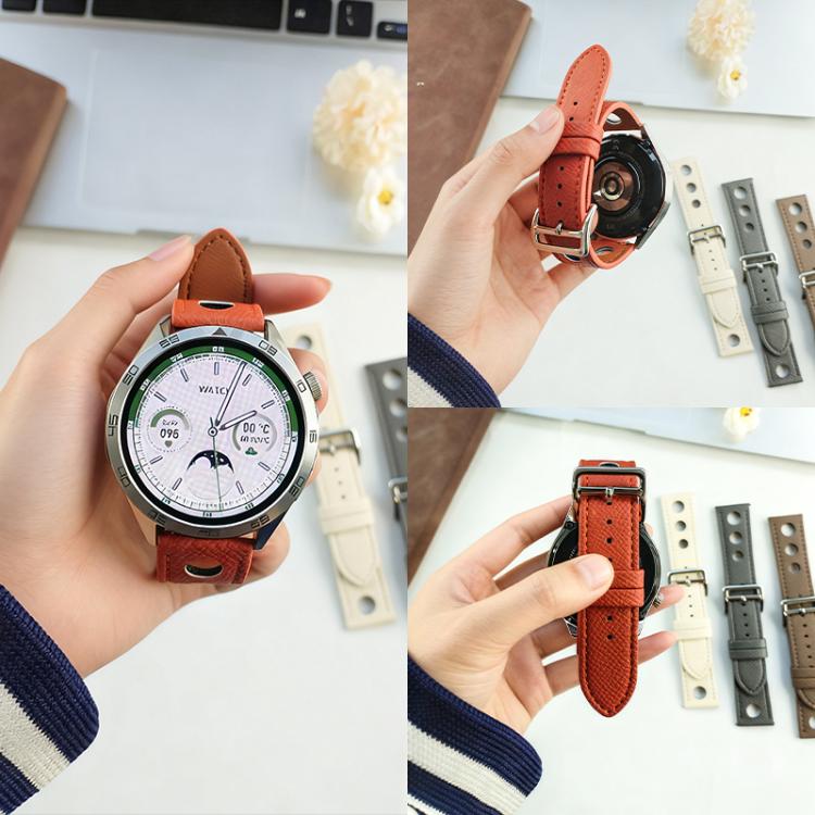 Cinturino per orologio xDfind in pelle vegana con foro piatto e texture per il palmo., 20mm, 22mm