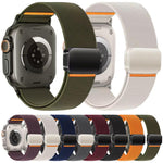 Cinturino per orologio xDfind in nylon elastico con fibbia magnetica, For Apple Watch 42 / 44 / 45 / 46 / 49mm, For Apple Watch 38 / 40 / 41 / S11 42mm