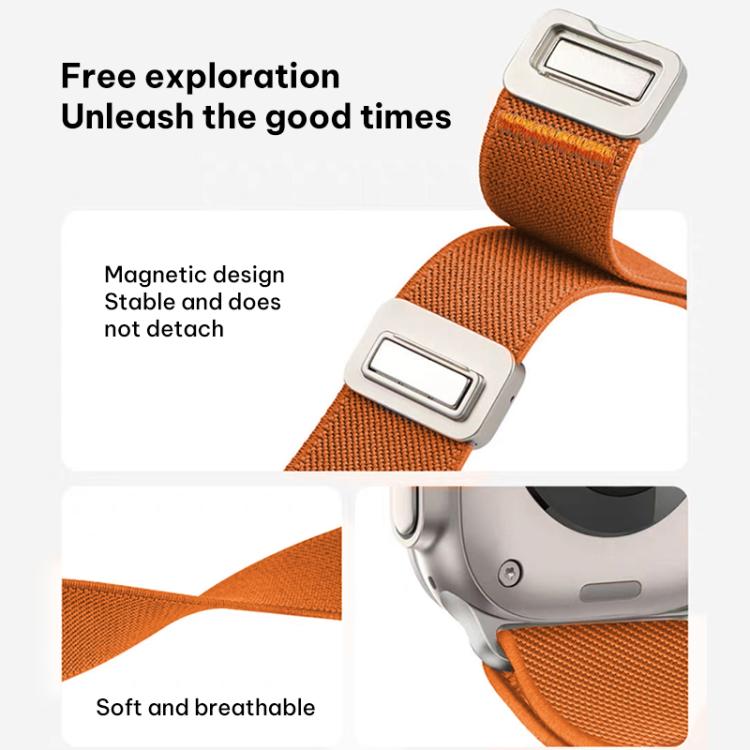 Cinturino per orologio xDfind in nylon elastico con fibbia magnetica, For Apple Watch 42 / 44 / 45 / 46 / 49mm, For Apple Watch 38 / 40 / 41 / S11 42mm
