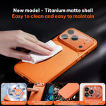 Custodia per telefono ibrida in TPU acrilico satinato con pellicola protettiva per obiettivo., For iPhone 17 Pro Max, For iPhone 17 Pro