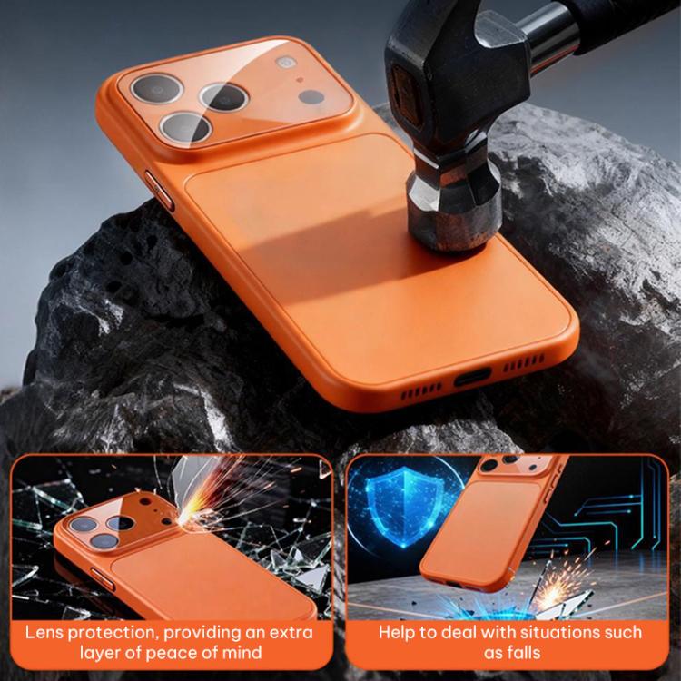Custodia per telefono ibrida in TPU acrilico satinato con pellicola protettiva per obiettivo., For iPhone 17 Pro Max, For iPhone 17 Pro