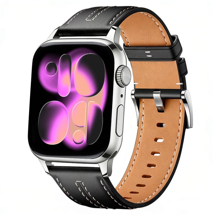 Cinturino per orologio xDfind in ecopelle con texture effetto pelle bovina composita, For Apple Watch 42 / 44 / 45 / 46 / 49mm