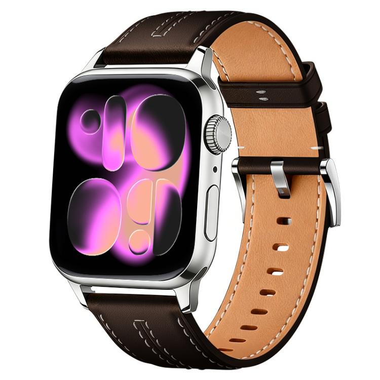 Cinturino per orologio xDfind in ecopelle con texture effetto pelle bovina composita, For Apple Watch 42 / 44 / 45 / 46 / 49mm