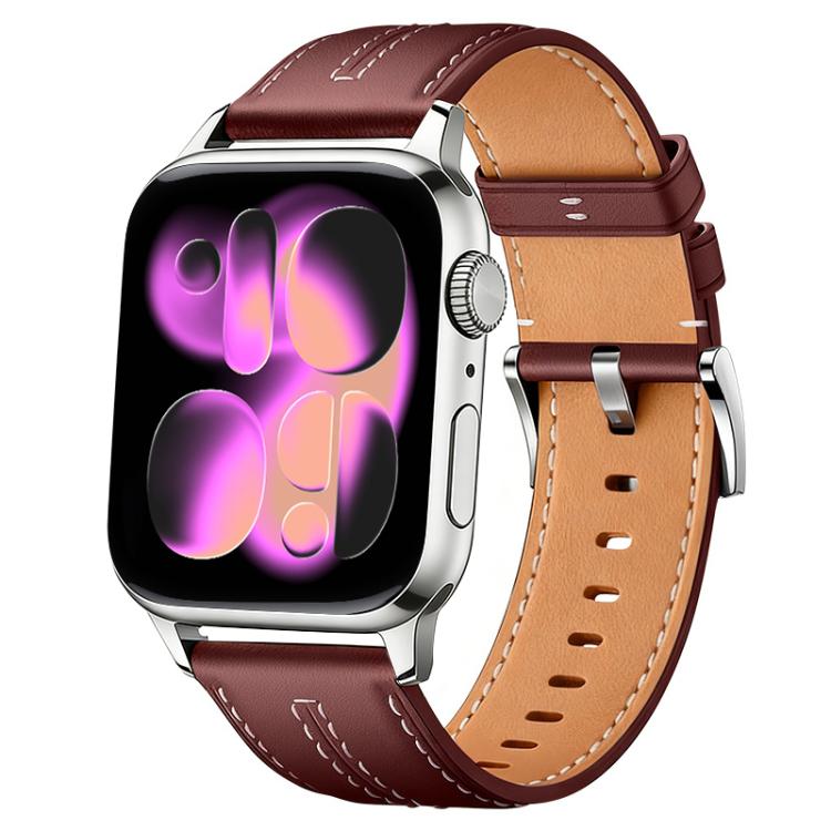 Cinturino per orologio xDfind in ecopelle con texture effetto pelle bovina composita, For Apple Watch 42 / 44 / 45 / 46 / 49mm